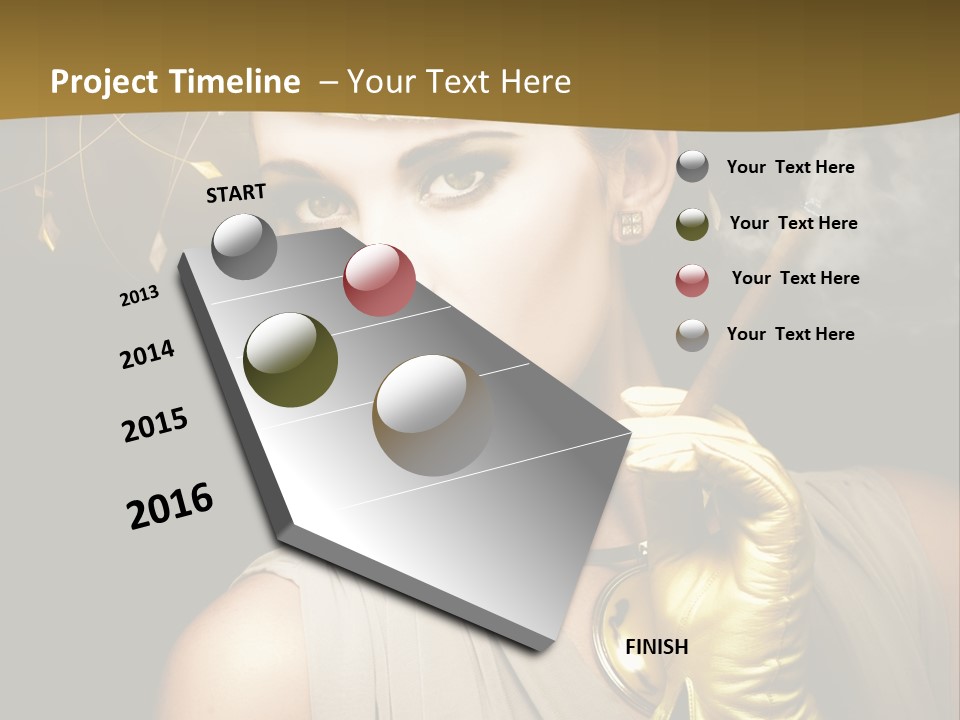 Vintage Trendy Yellow PowerPoint Template