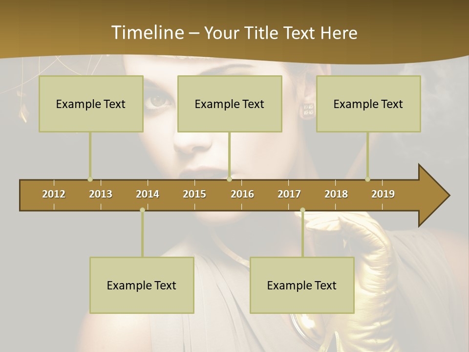 Vintage Trendy Yellow PowerPoint Template
