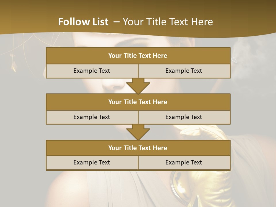 Vintage Trendy Yellow PowerPoint Template