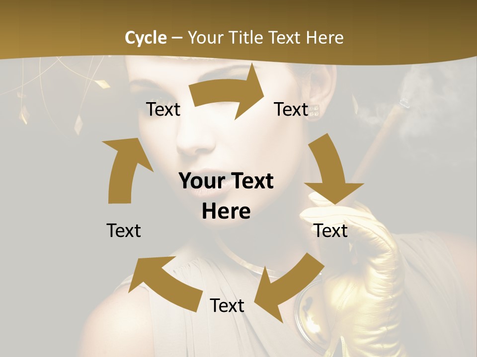Vintage Trendy Yellow PowerPoint Template