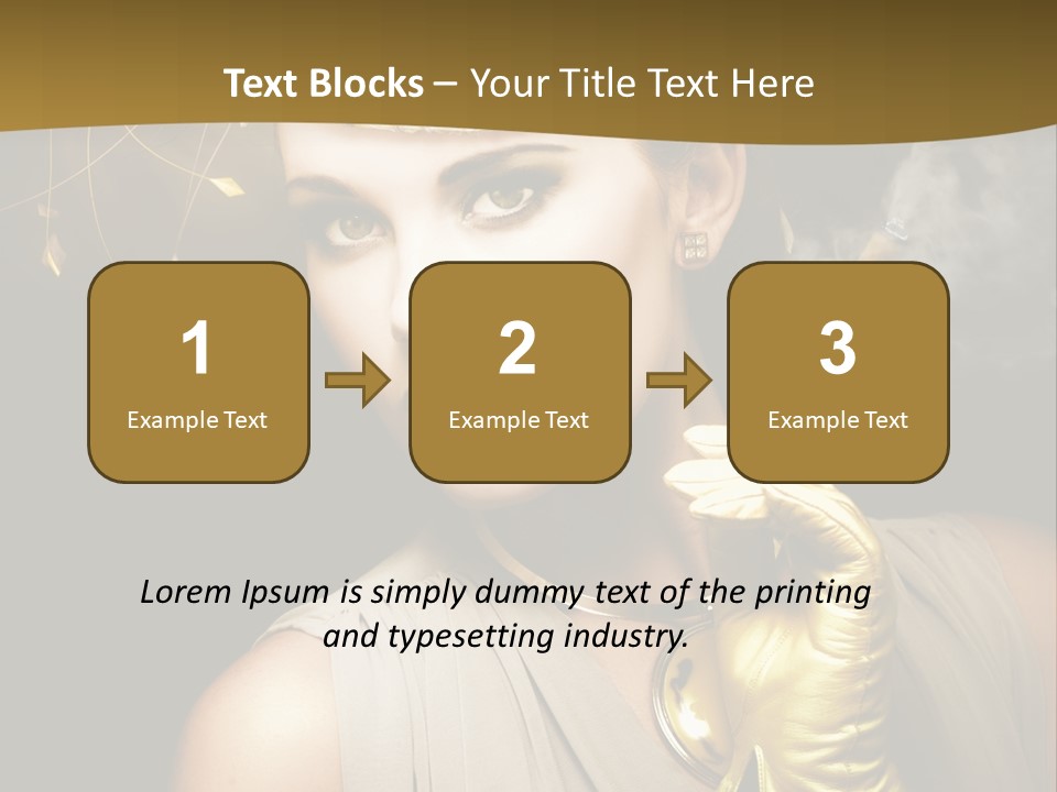 Vintage Trendy Yellow PowerPoint Template