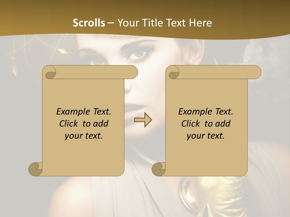 Vintage Trendy Yellow PowerPoint Template