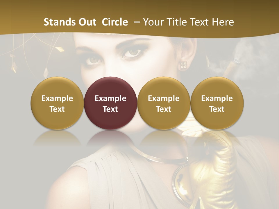 Vintage Trendy Yellow PowerPoint Template