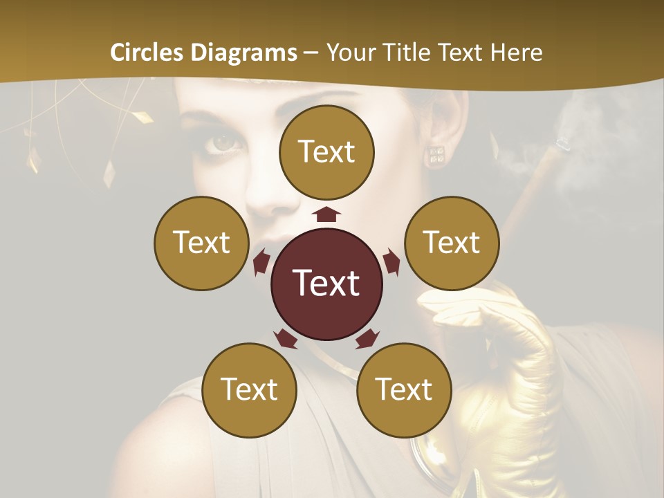 Vintage Trendy Yellow PowerPoint Template