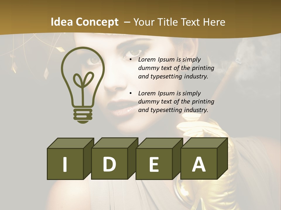 Vintage Trendy Yellow PowerPoint Template