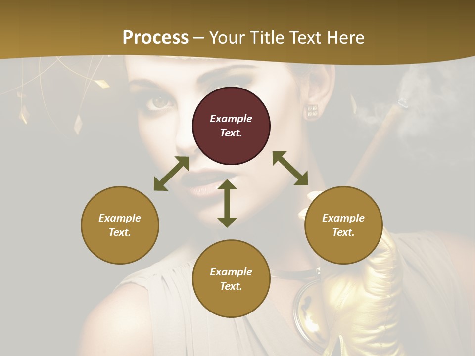 Vintage Trendy Yellow PowerPoint Template