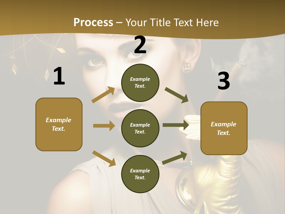 Vintage Trendy Yellow PowerPoint Template
