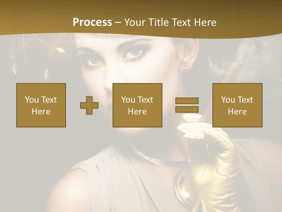 Vintage Trendy Yellow PowerPoint Template