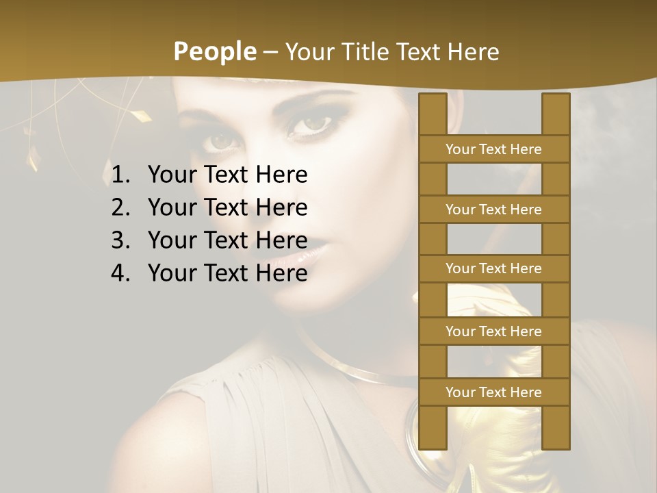 Vintage Trendy Yellow PowerPoint Template
