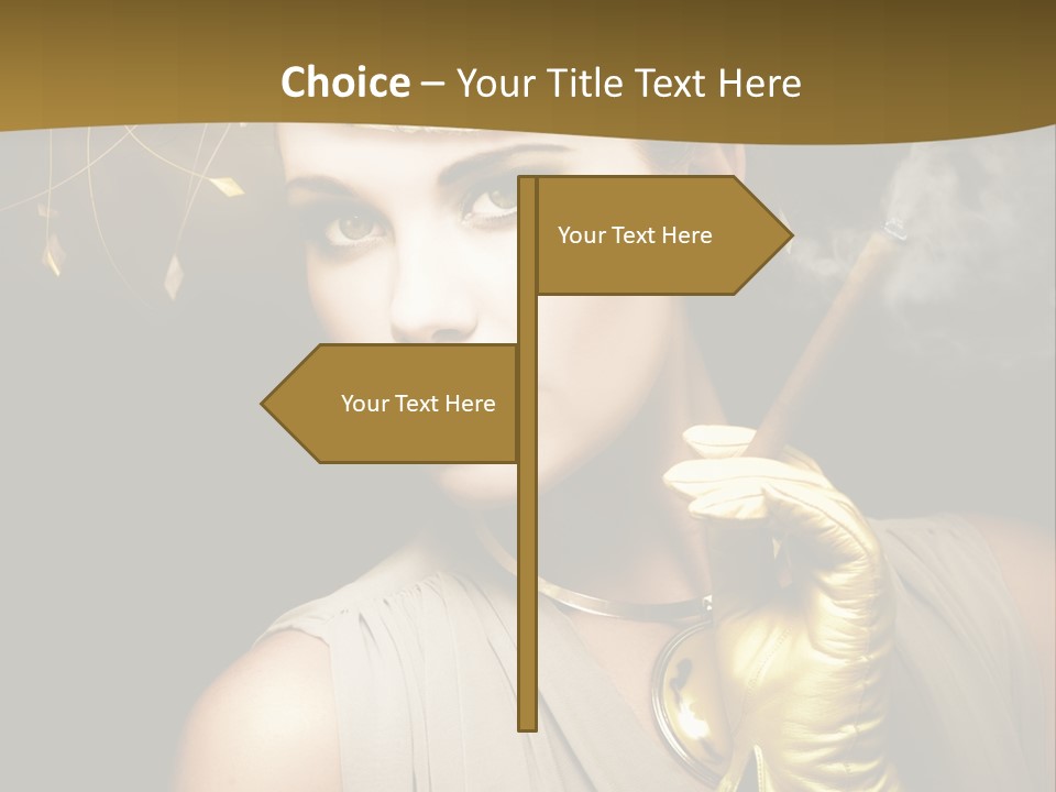 Vintage Trendy Yellow PowerPoint Template