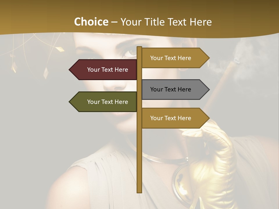 Vintage Trendy Yellow PowerPoint Template