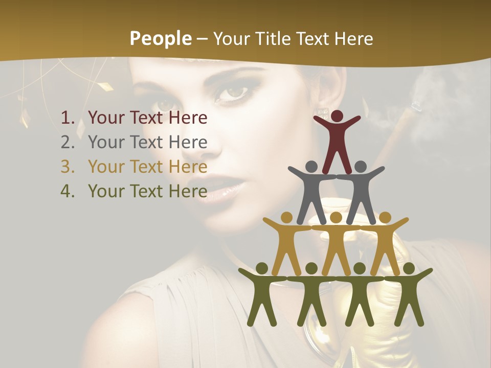 Vintage Trendy Yellow PowerPoint Template