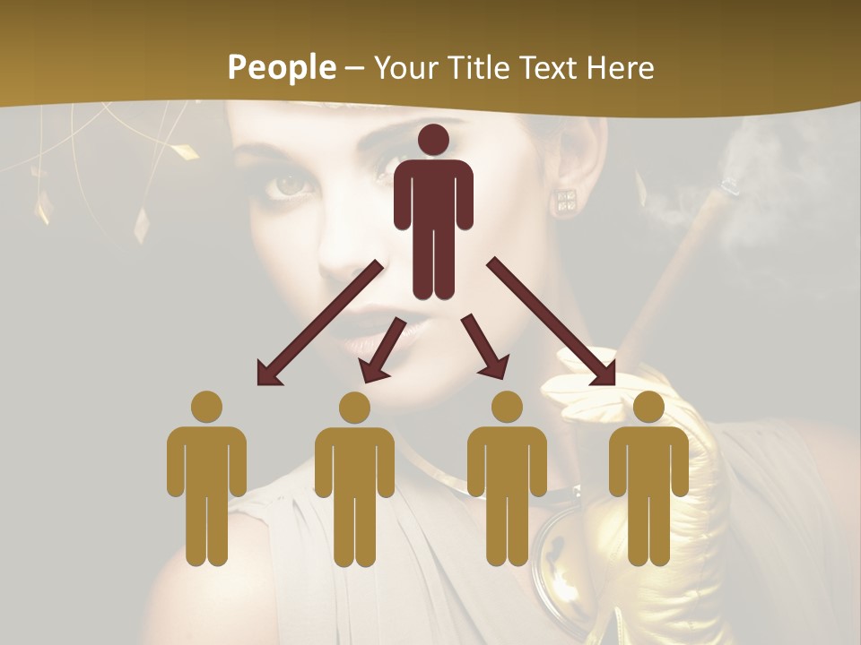 Vintage Trendy Yellow PowerPoint Template
