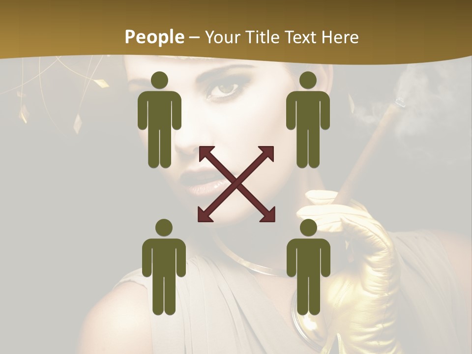 Vintage Trendy Yellow PowerPoint Template