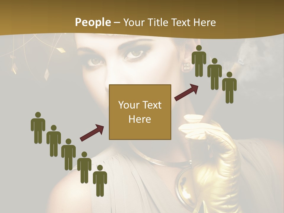 Vintage Trendy Yellow PowerPoint Template