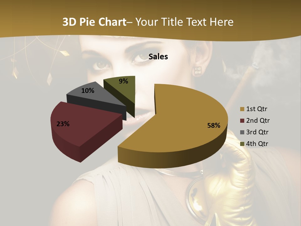 Vintage Trendy Yellow PowerPoint Template
