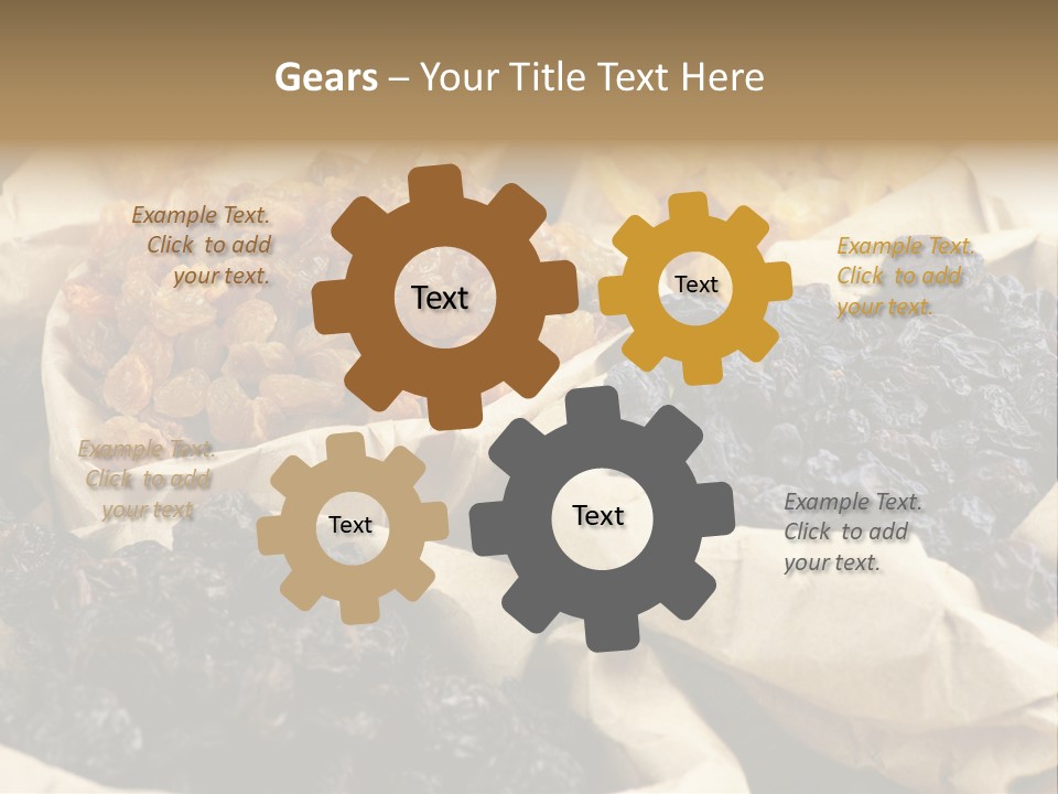 Organic Vegetarian Blue PowerPoint Template