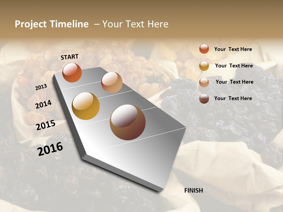 Organic Vegetarian Blue PowerPoint Template