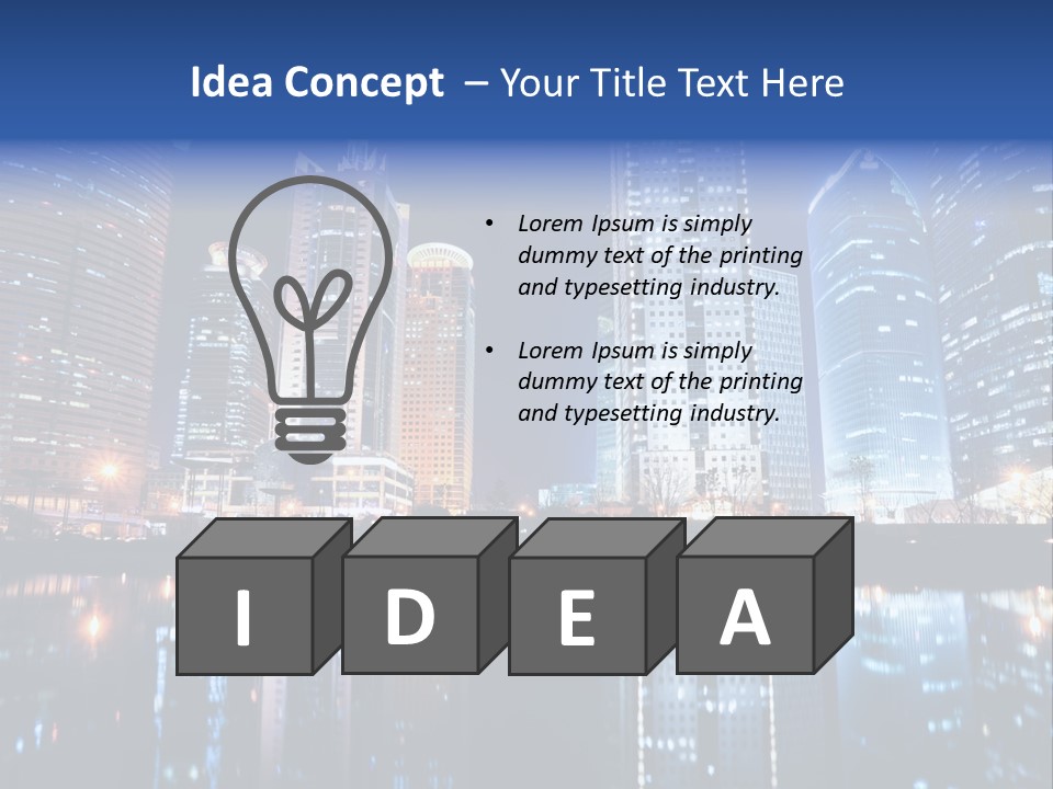 Environment Water Tower PowerPoint Template