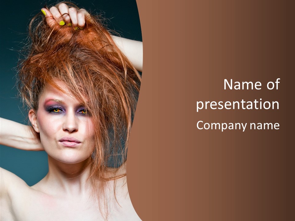 Cute Person Lenses PowerPoint Template