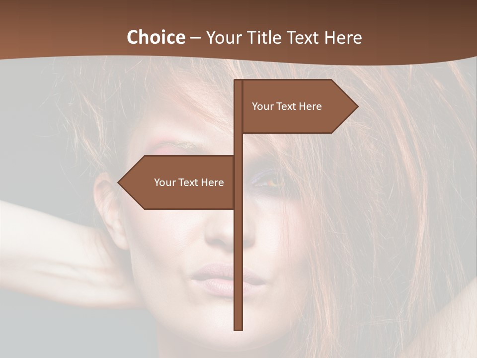 Cute Person Lenses PowerPoint Template