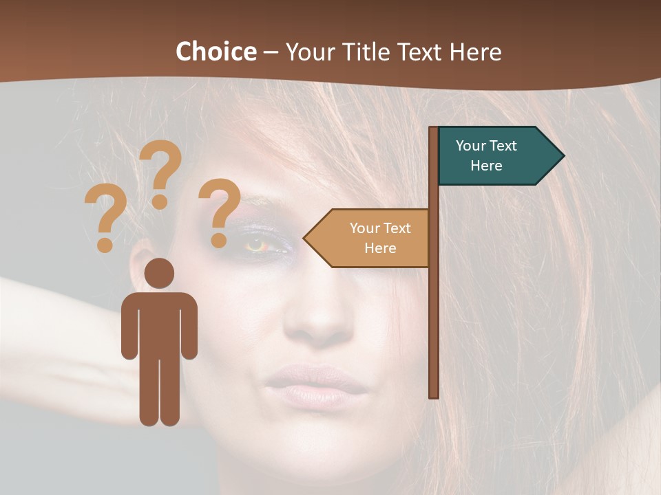 Cute Person Lenses PowerPoint Template