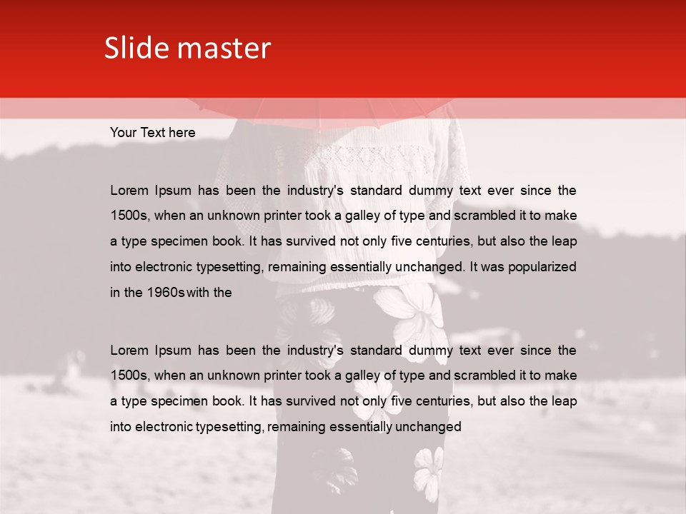 Skirt Umbrella Asian PowerPoint Template