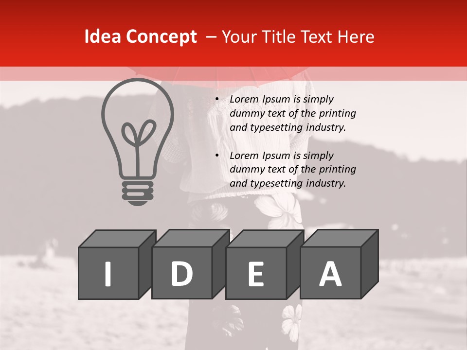 Skirt Umbrella Asian PowerPoint Template