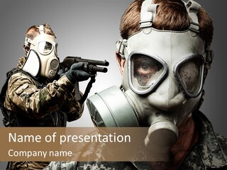 Gun Man Armed PowerPoint Template