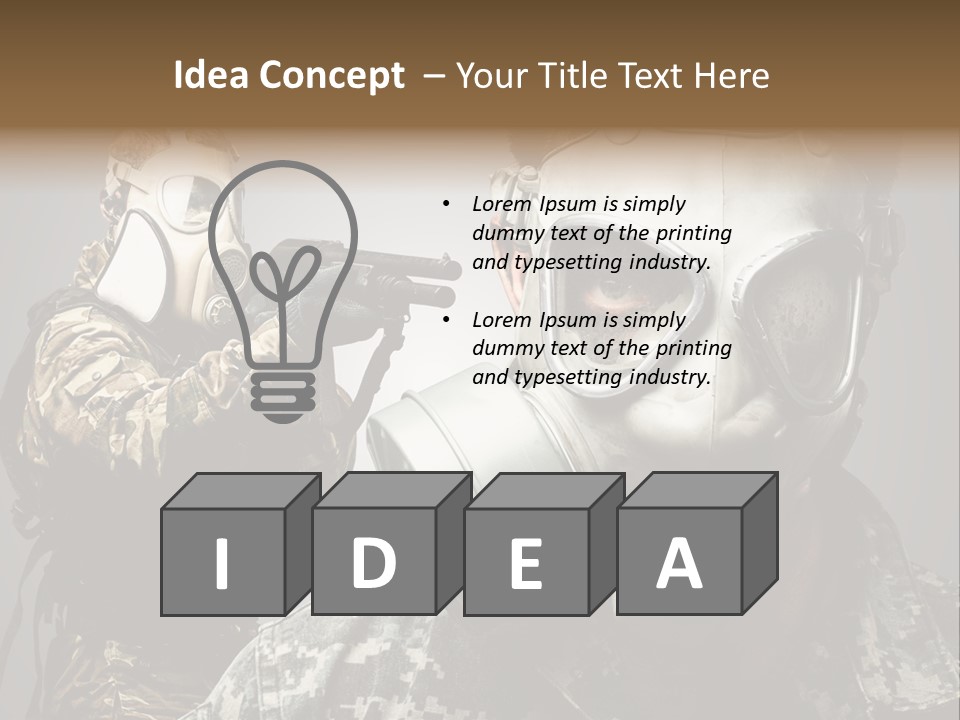 Gun Man Armed PowerPoint Template