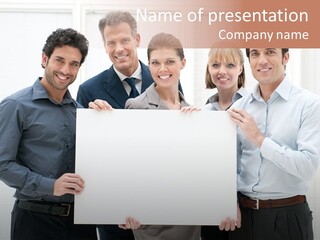 Banner Work Placard PowerPoint Template