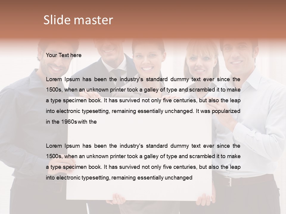 Banner Work Placard PowerPoint Template