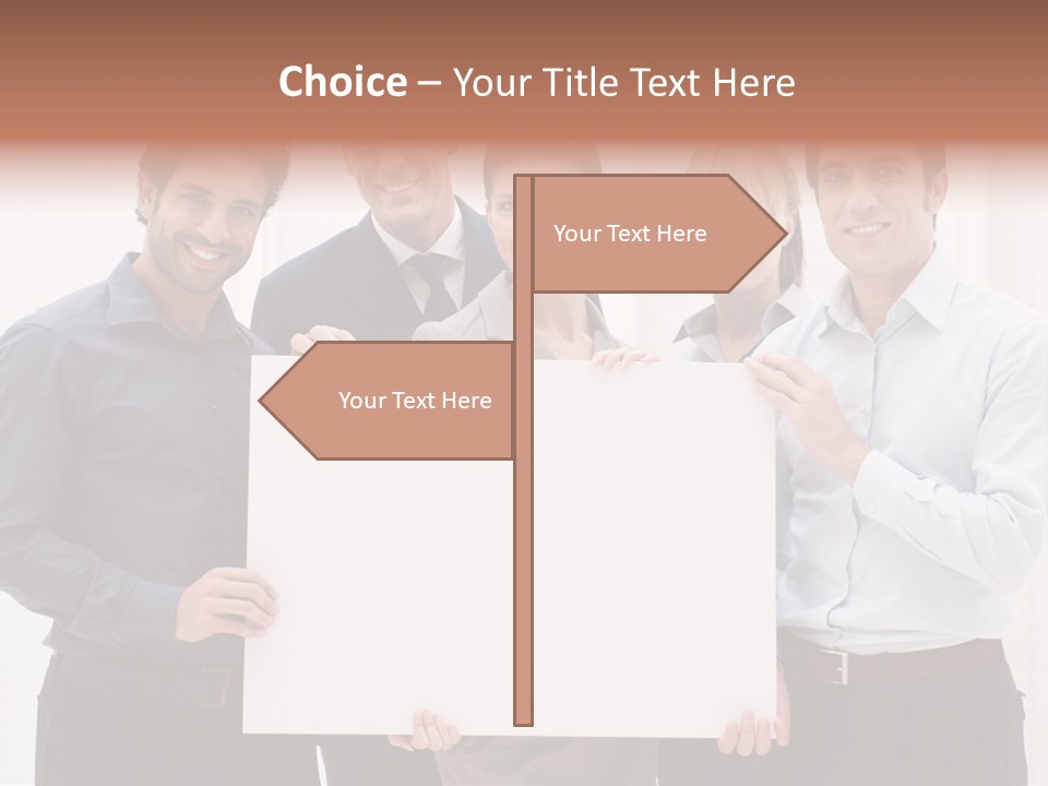 Banner Work Placard PowerPoint Template