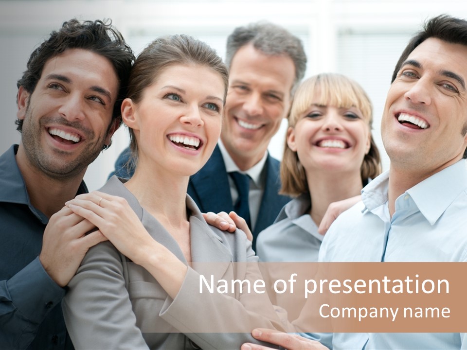 Adult Businesswoman Office PowerPoint Template