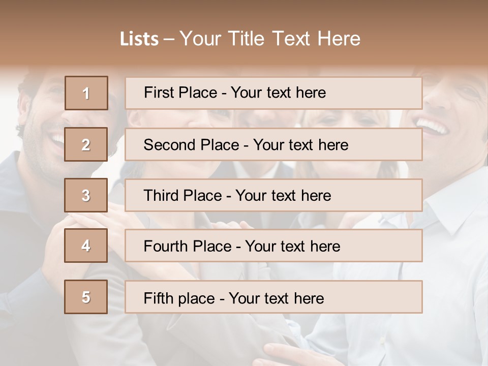Adult Businesswoman Office PowerPoint Template