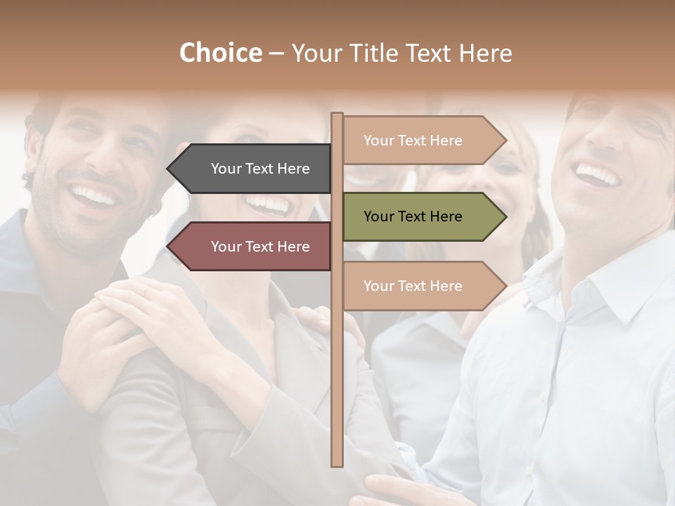 Adult Businesswoman Office PowerPoint Template