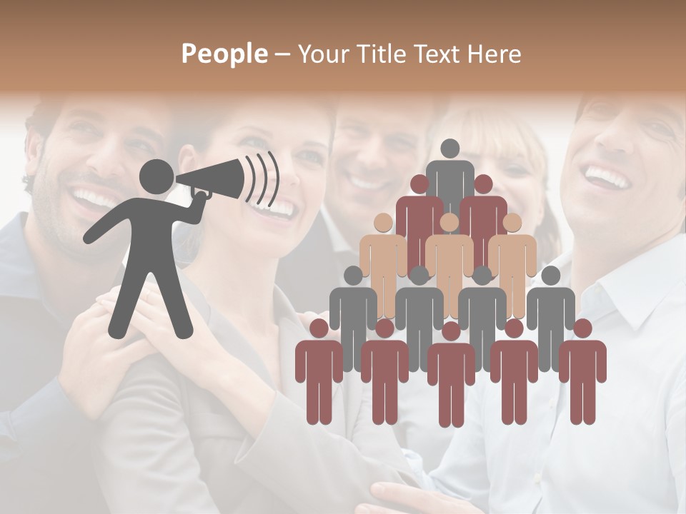 Adult Businesswoman Office PowerPoint Template