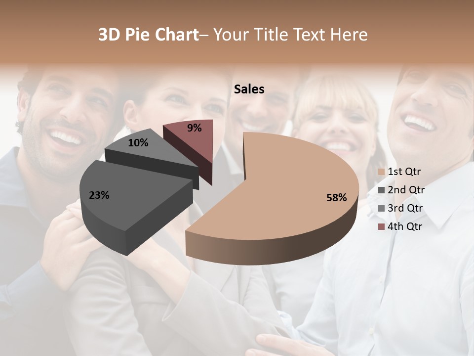 Adult Businesswoman Office PowerPoint Template