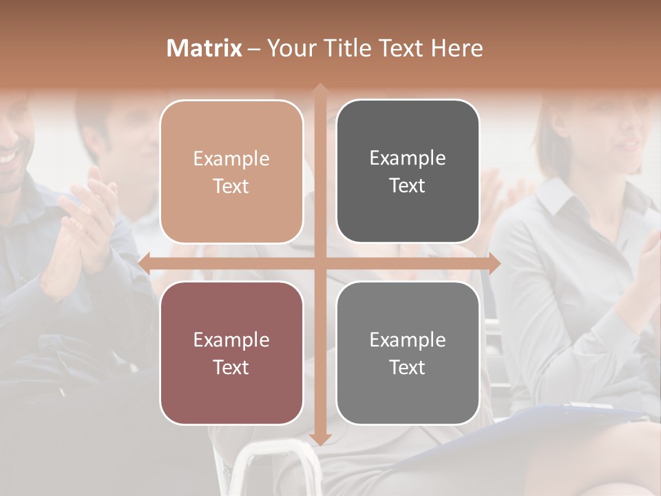 Corporate Woman Congratulating PowerPoint Template