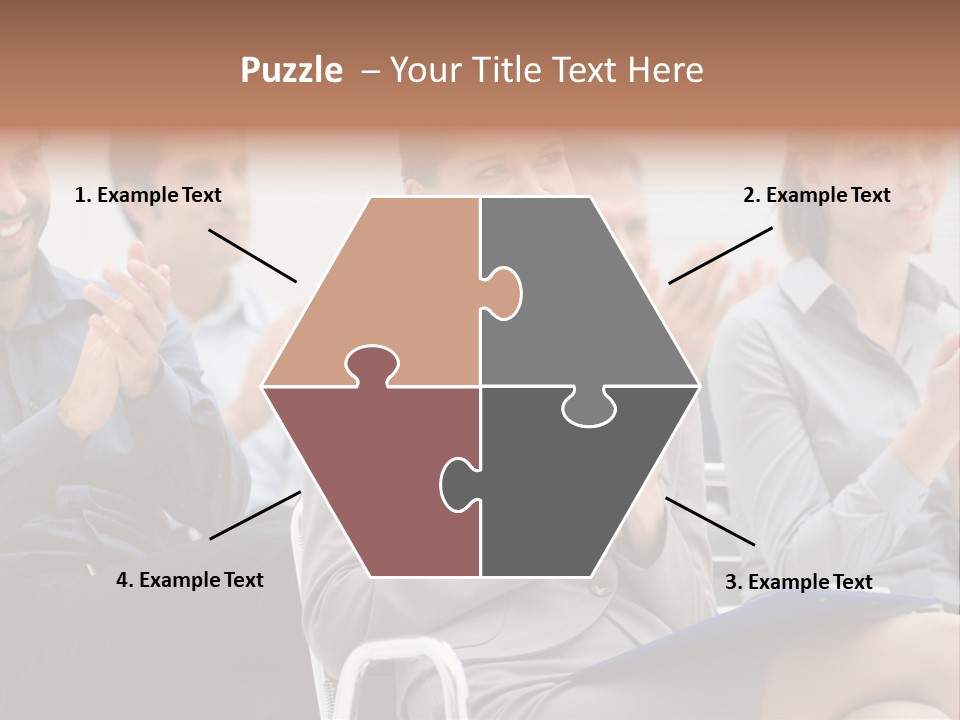 Corporate Woman Congratulating PowerPoint Template