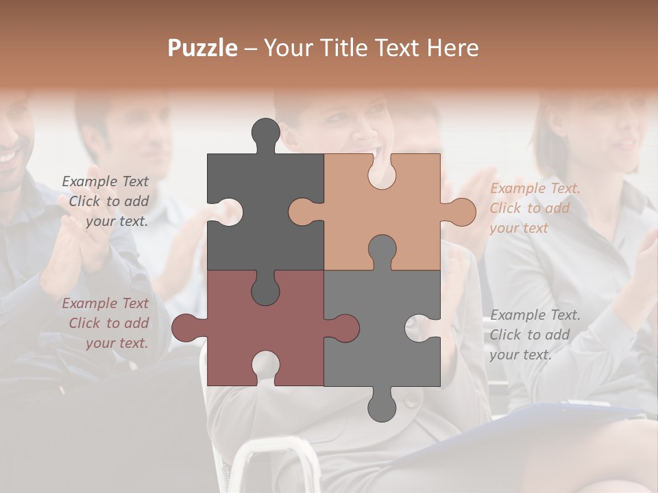 Corporate Woman Congratulating PowerPoint Template