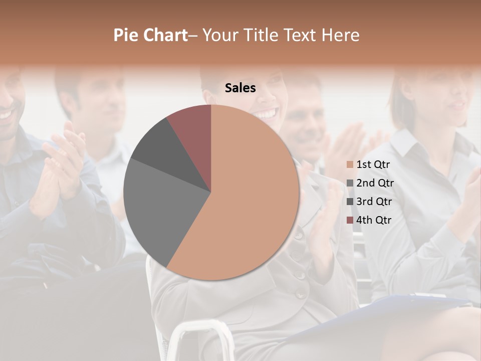 Corporate Woman Congratulating PowerPoint Template