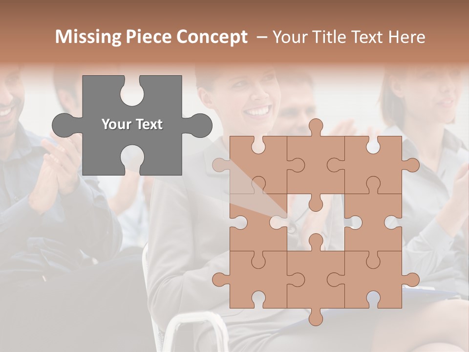 Corporate Woman Congratulating PowerPoint Template