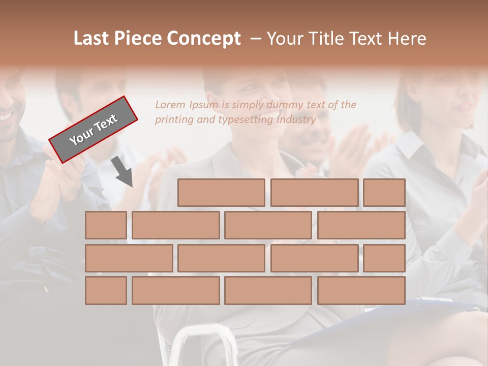 Corporate Woman Congratulating PowerPoint Template