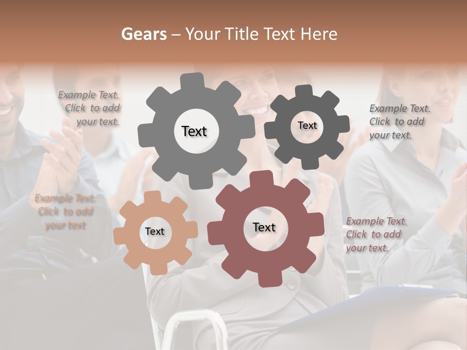 Corporate Woman Congratulating PowerPoint Template