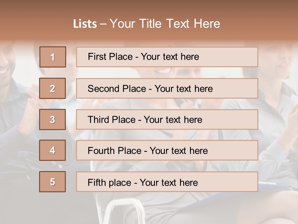 Corporate Woman Congratulating PowerPoint Template
