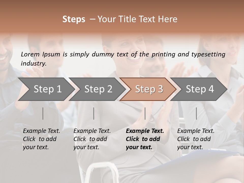 Corporate Woman Congratulating PowerPoint Template
