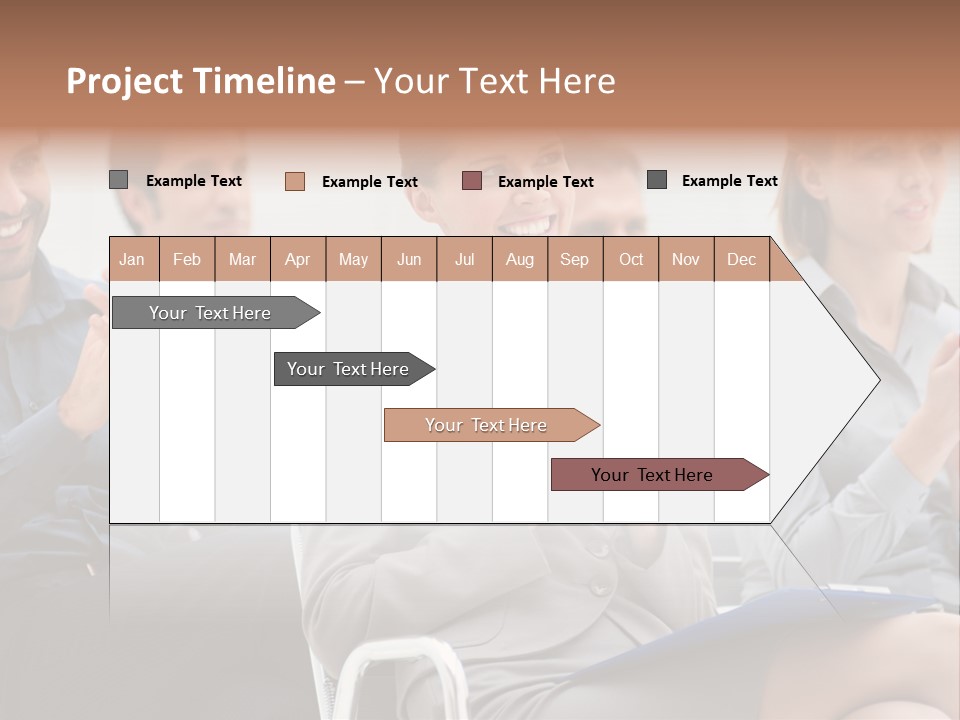 Corporate Woman Congratulating PowerPoint Template