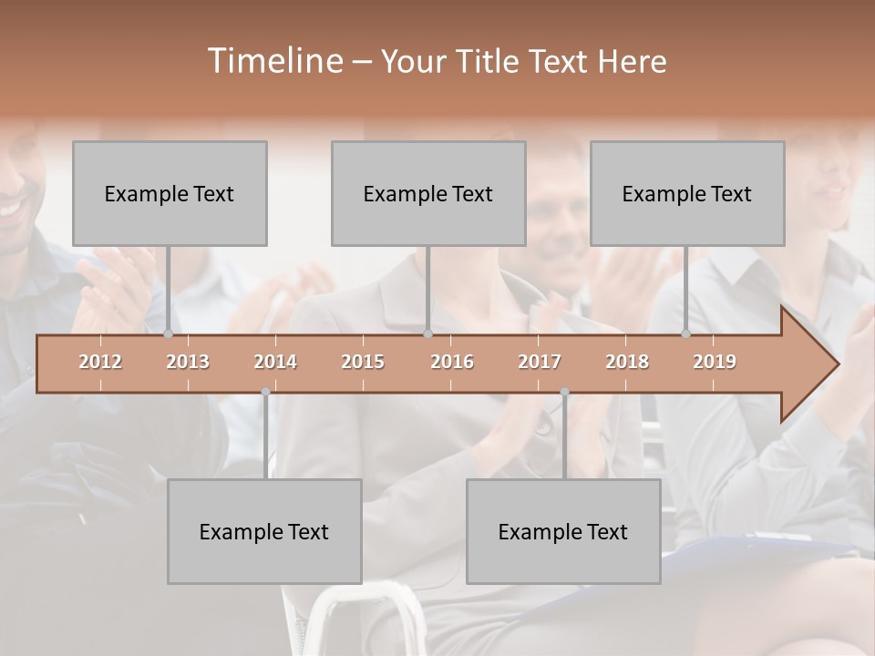 Corporate Woman Congratulating PowerPoint Template