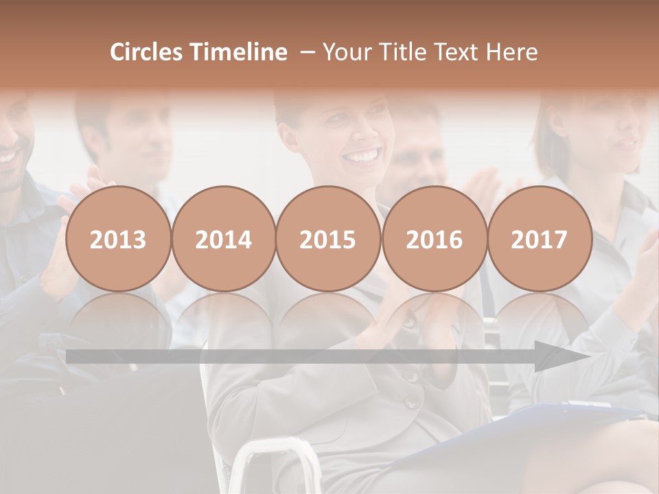 Corporate Woman Congratulating PowerPoint Template